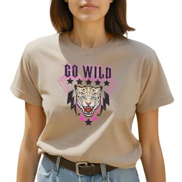 Imagem de Camiseta Feminina T-shirt Onça Blusinha Plus Size Camisa Tigre GuGi CF01-003 (Marrom, G2)