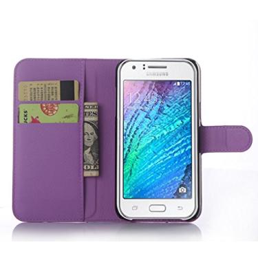 Imagem de Capa para Samsung Galaxy J5 (modelo 2016) â€“ Capa carteira flip de couro PU de para Galaxy J5 (modelo 2016), capa de proteção de telefone estilo empresarial, capa com [compartimentos