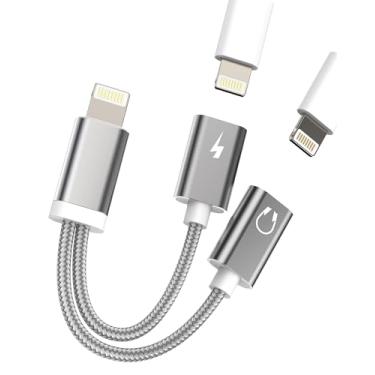 Imagem de HOYULLI Adaptador de Conector Lightning Duplo (2 em 1) para iPhone e iPad - Áudio e Carregamento Simultâneos - MFI Certificado - Compatível com iPhone 14/13/12/11 e iPad
