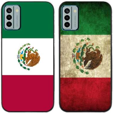 Imagem de 2 peças retrô bandeira do México impressa TPU gel silicone capa de telefone traseira para Nokia (Nokia G22)
