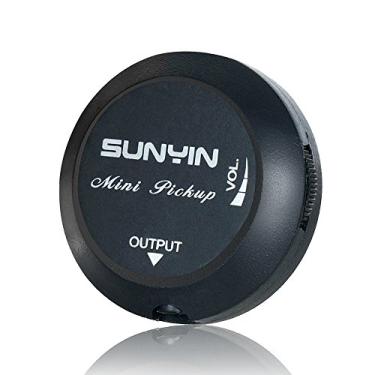 Imagem de SUNYIN Captador de guitarra acústica transdutor microfone de contato piezo autoadesivo facilmente AMP UP para violino acústico clássico ukulele bandolim banjo violoncelo kalimba tambor (preto)