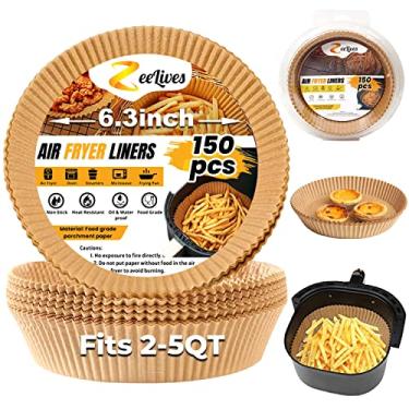 Imagem de Forros de fritadeira a ar para Ninja (serve para 2 a 5 QT) – 150 peças de forro de papel descartável para fritadeira a ar, forros de papel descartáveis para airfryer