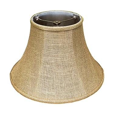 Imagem de Abajur básica Royal Designs Shallow Bell, estopa, 20 x 40 x 25
