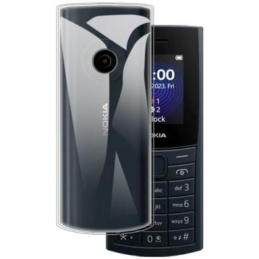 Imagem de MILEGOO Capa de telefone ultrafina para Nokia 110 4G 2023, pudim de gel, capa de silicone macio para Nokia 110 4G 2023 4.6 cm (transparente)
