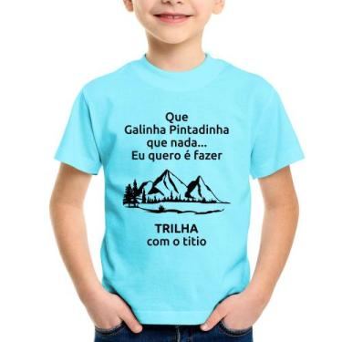 Imagem de Camiseta Infantil Trilha Com O Titio Trekking - Foca Na Moda