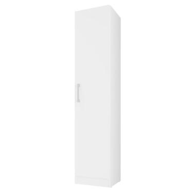 Imagem de Armario Multiuso 1 Porta Suporte Vassoura Lavanda Kits Paraná Cor:branco White Branco White