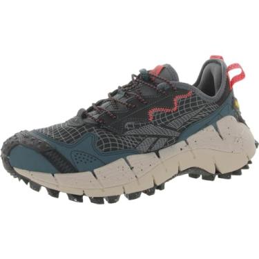 Imagem de Reebok Tênis unissex Zig Kinetica Ii Edge, Núcleo preto/Pinheiro meia-noite/Bege moderno, 9 Women/7.5 Men