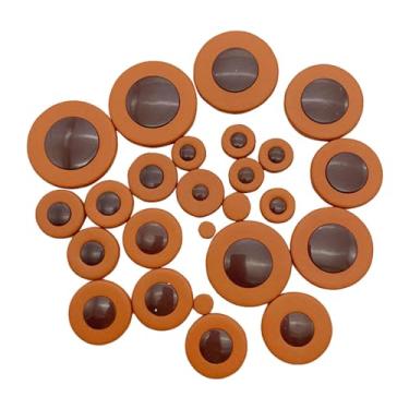 Imagem de Tachiuwa Almofadas de couro para saxofone 25x, substituição profissional universal de 8,5 mm a 46 mm com vários tamanhos para jogadores de saxofone alto