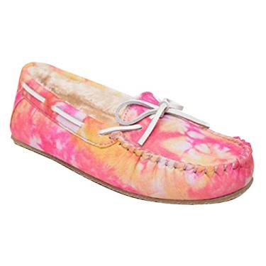 Imagem de Minnetonka Mocassim feminino Tie-Dye Carrie Pantufas, Rosa Multi, 6