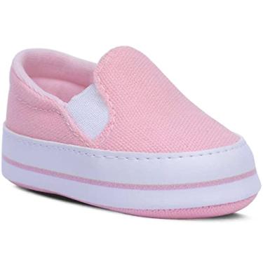Imagem de Tenis Bebê Slip On Menino Menina Infantil Calce Fácil 01.09 (Rosa, BR, Bebê, Alfa, P)