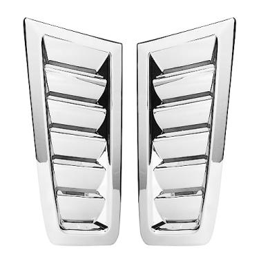 Imagem de plplaaoo Saída de ar do capô ABS elegante - Acessório de modificação de carro para Focus RS MK2, preto brilhante, funcional (galvanoplastia SI-AT26104)