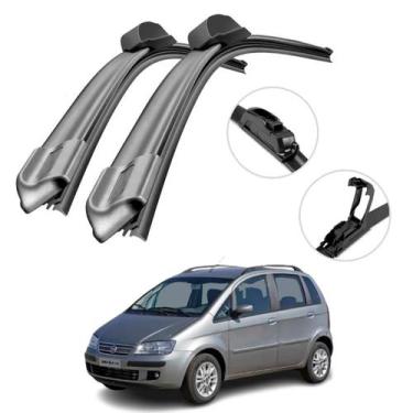 Imagem de Limpador de Parabrisa Fiat Idea 2005 a 2010 Palheta Silicone Kit Diant