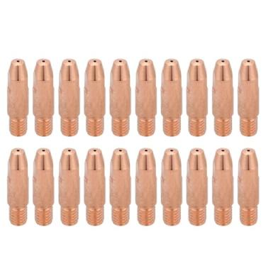 Imagem de Ponta de Toque de Cobre M6 de 20 Unidades para Tocha de Soldagem Binzel 24KD MIG/MAG 0,8/1,0/1,2 Mm, Resistente e Prática, Fácil de Montar, Resistente a Altas Temperaturas,