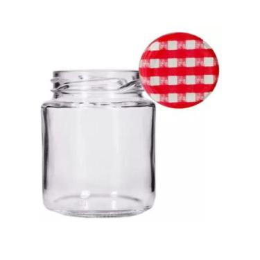 Imagem de 6 Potes De Vidro 240Ml Com Tampa Doces E Geleias - Jmr, Vidro