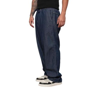 Imagem de Calça Jeans Balão Bag Masculina Baggy Jeans Escuro - Mitchelgutto, Jea
