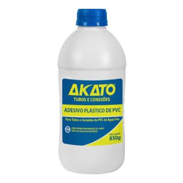 Imagem de Cola Adesivo Plástico p/ PVC em Frasco 850g - Akato