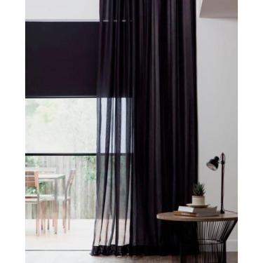 Imagem de Cortina Voal 6mx2,8m Sem Forro Trilho Suiço Quarto E Sala - Chrisney B