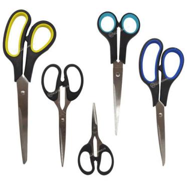 Imagem de Kit 5 Tesouras Afiadas Para Uso Geral E Doméstico LE1984 - ITBLUE
