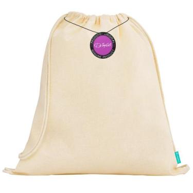Imagem de Mochila tipo Saco Gym Sack em Algodão Orgânico 37x41cm Cádis TopGet, N