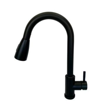 Imagem de Torneira Gourmet Clean Cozinha Bancada Monocomando Preta - DECORPLACE