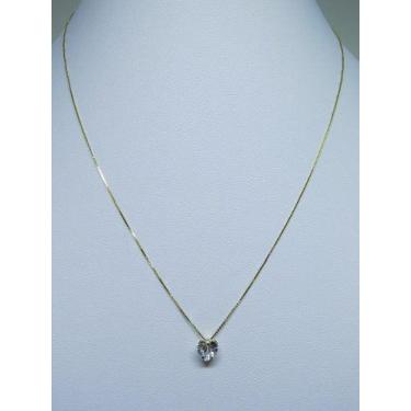 Imagem de Colar Gargantilha 40cm E Pingente Ponto De Luz Ouro 18k 750 - RD Magaz