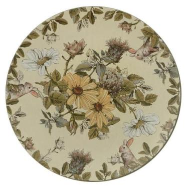 Imagem de Sousplat Pascoa Coelhos C/Flores 33cm - Flor Arte