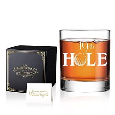 Imagem de Perfectinsoy 19th Hole Whiskey Glass Gift Box, Golf Whiskey Glass, Golfer Gift for Dad, Mom, Husband, Wife, Friend, Colleague, Funny Christmas Birthday Gifts