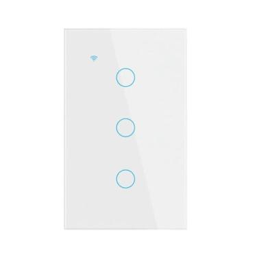 Imagem de BoShiNuo WiFi Smart Switch Homekit sem neutro EUA/UE padrão sensor de toque interruptor de luz parede casa inteligente Siri Voice Control-662-Homekit-WHITE-03