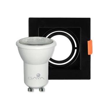 Imagem de Spot Recuado Direcionável Preto Lâmpada Dimerizável 3.5W 2700K