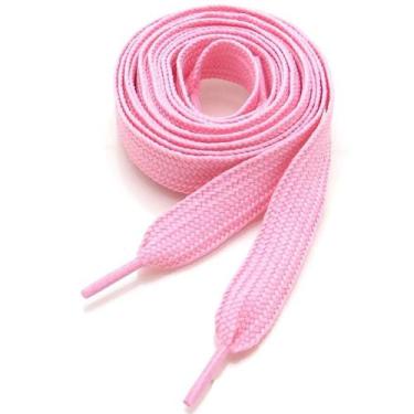 Imagem de 1 par de Cadarço Chato Poliéster 1,40 Cor de Rosa - Home Goods