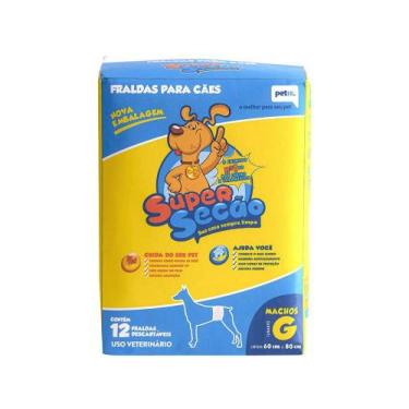 Imagem de Fralda Descartável para Cachorro Macho G - Petix Super Secão 12 Unidad