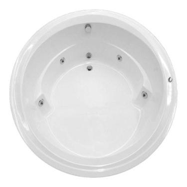 Imagem de Banheira Redonda Tahiti com hidro - Só Banheiras, 1,20X1,20X0,50, 220