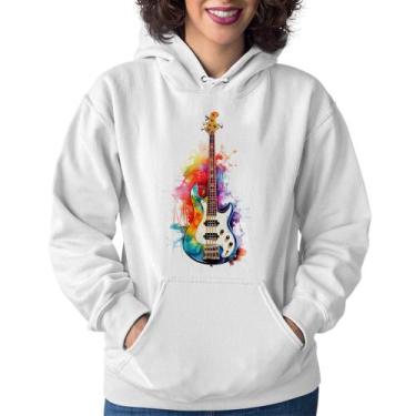 Imagem de Moletom Feminino Contra Baixo Watercolor - Foca na Moda, Branco, G