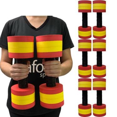 Imagem de Kit 3 Halteres de Hidroginástica Redondo em EVA DF4016-VM 2-3Kg Vermel