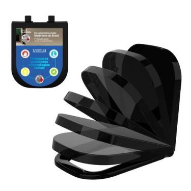 Imagem de Assento deca/quadra roca/debba preto soft close  tf tupan