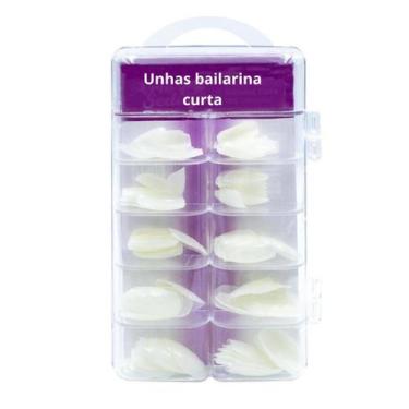 Imagem de Unhas Postiças Bailarina Extra Longa Transparente curta Tips - LE DESI