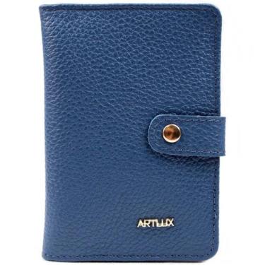 Imagem de Carteira Feminina em Couro Artlux 8015, Azul escuro