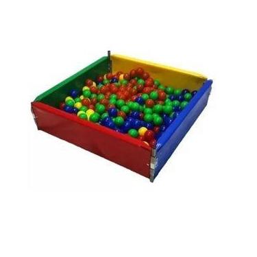 Imagem de Cercado de Madeira Colorido 1x1  Resistente e Seguro para Piscina de B
