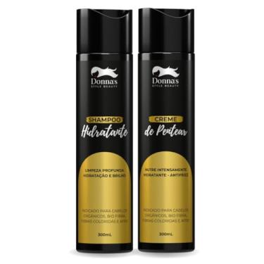Imagem de Kit Shampoo e Creme de Pentear Donna's 300ml - Limpeza Suave, Definição e Hidratação para Fibras Orgânicas com Aspecto Natural, Facilidade no Penteado e Maior Durabilidade dos Fios