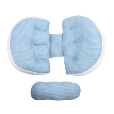 Imagem de Travesseiro Em Cunha para Gravidez Em Algodão Poliéster 37 X 56 X 13 Cm Em Forma de U Design Travesseiro Lateral para Dormir Com Suporte de Cintura e Capa Removível e Lavável