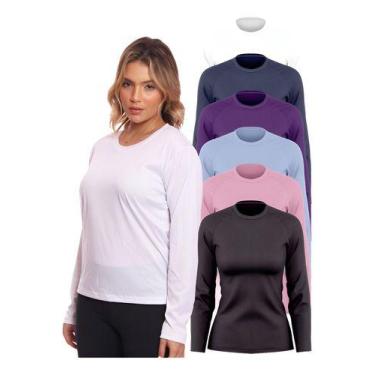 Imagem de Kit 6 Camisas Feminina Camiseta Térmica Proteção Solar Uv - MC Digital