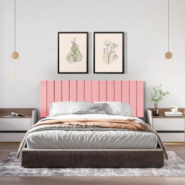 Imagem de Cabeceira Casal Ripada Palito  para Quarto - 140 CM - Várias Cores - R