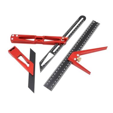 Imagem de Régua de ângulo de Combinação Multifuncional de Liga de Alumínio para Desenho de Profissionais de Construção de Marcenaria
