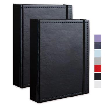 Imagem de Cherrich Álbum de Fotos 5X7 52 Bolsos Pacote de 2 Capa de Couro Livro de Fotos Contém Fotos 5X7 para Casamento, Bebê, Família, Formatura