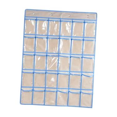 Imagem de YWJLQH CARTA de CLATO de CLATA de CLATA de CLATA Organizador de bolso multiuso para celulares Saco de armazenamento parede ou porta pendurada para a escola, Bege