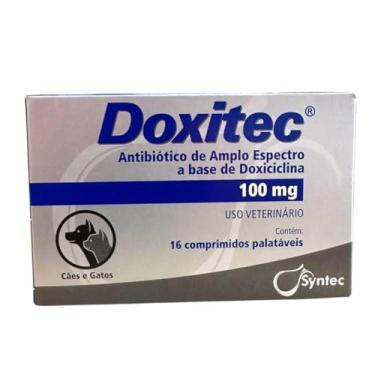 Imagem de ANTIBIÓTICO DOXITEC 200MG SYNTEC com Doxicilina para Cães e Gatos com 16 Comprimidos