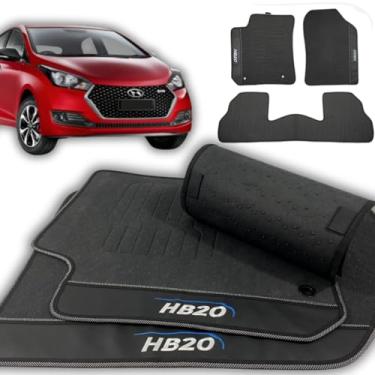 Imagem de Jogo de Tapetes Automotivos Emborrachados para HB20 2012 2013 2014 2015 2016 2017 2018 2019 2020 2021 2022 2023 2024 2025 Protetor de Assoalho