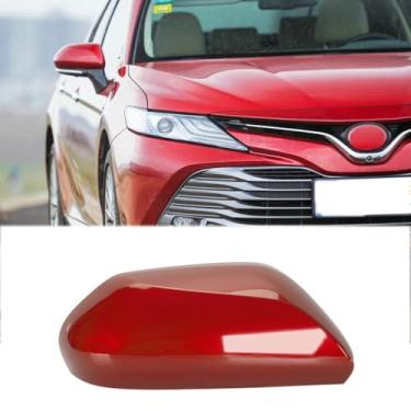 Imagem de Acabamento da tampa do espelho retrovisor lateral do carro para Toyota Camry 2018 2019 2020 2021 2022 2023 2024 Moldagem lateral da porta acabamentos de decoração exterior (vermelho, lado direito