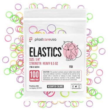 Imagem de PlastCare USA 1000 Cores Sortidas(Pesado 6,5 Oz, 1/4" Fox) Faixas Elásticas Ortodônticas Para Aparelhos Ortodônticos, Faixas Dentais De Vários Tamanhos E Tensões Para Alinhamento Dos Dentes, Fechament