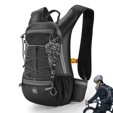 Imagem de Mochila à prova d'água compactável, mochila de hidratação,Mochila de água 16L com bexiga aquática para caminhada | Mochila de mochila do Daypack Daypack, leve e leve reflexiva para homens esportes